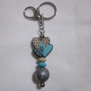Triple Heart Keychain.
